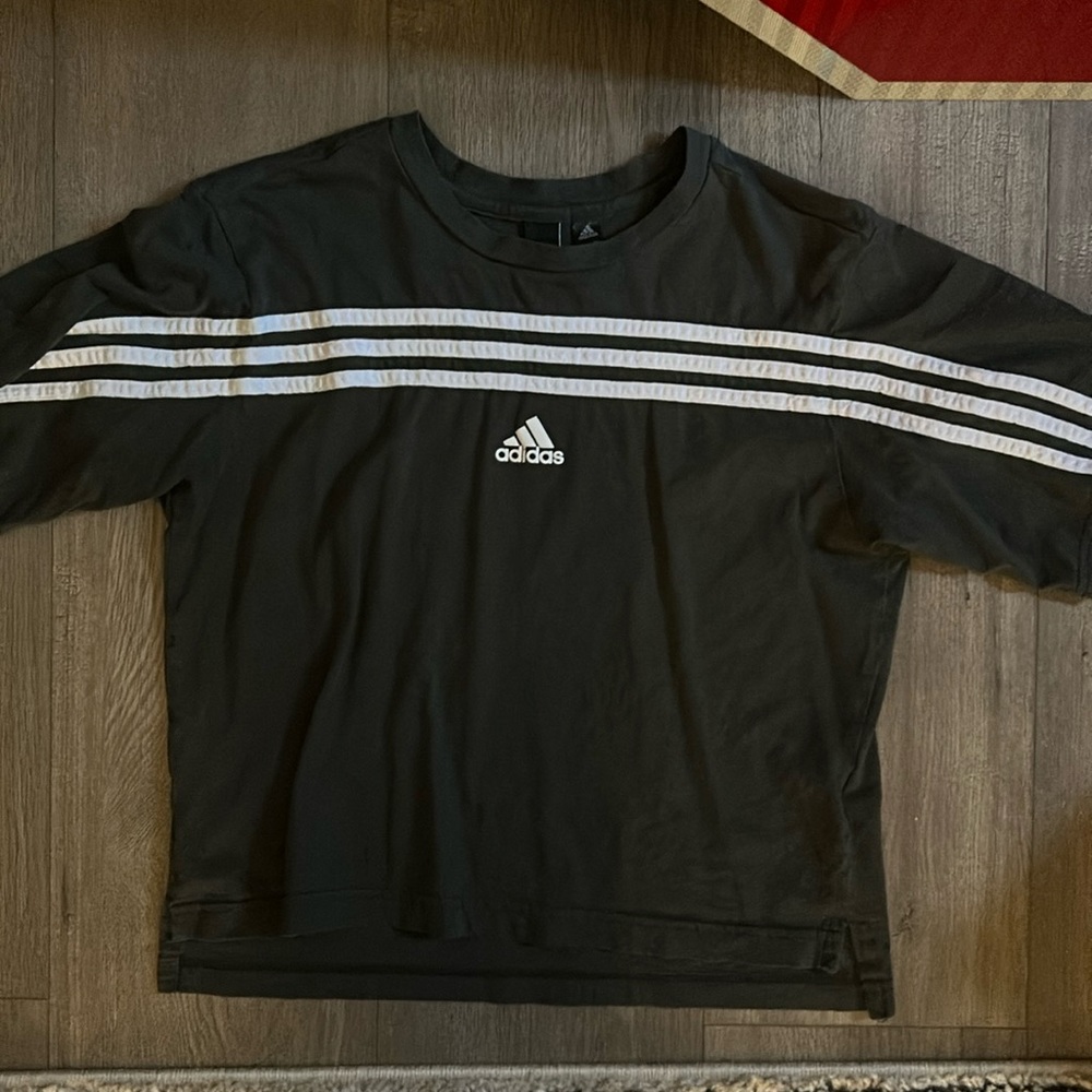 Adidas Green Cropped T Shirt